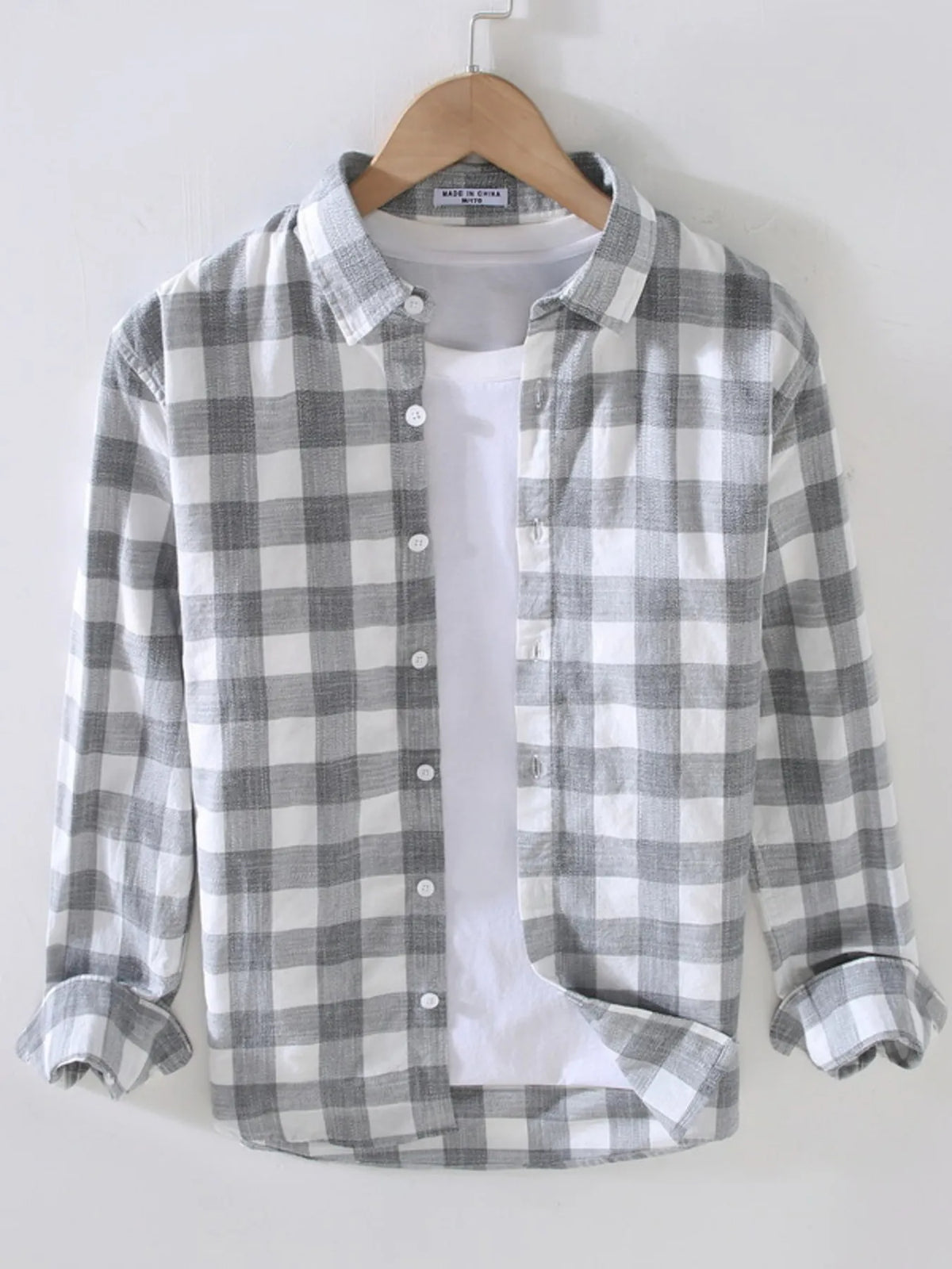 Men’s Plus Size Plaid Flannel Shirt – Big & Tall Button-Up Long Sleeve Casual Shirt in Classic Buffalo Check Pattern