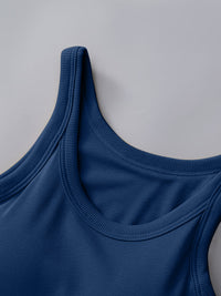 Round Neck Tank with Bra - Trandify Deal
