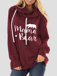 Drawstring Letter Graphic Long Sleeve Hoodie Trandify Deal