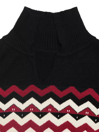 Women's Chevron Knit Sweater | Cozy Long Sleeve Top