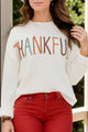 THANKFUL Round Neck Long Sleeve Knit Top Trandify Deal
