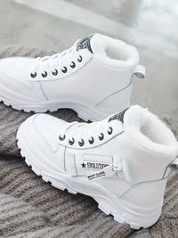 Decorative Zipper Round Toe Platform Boots Trandify Deal