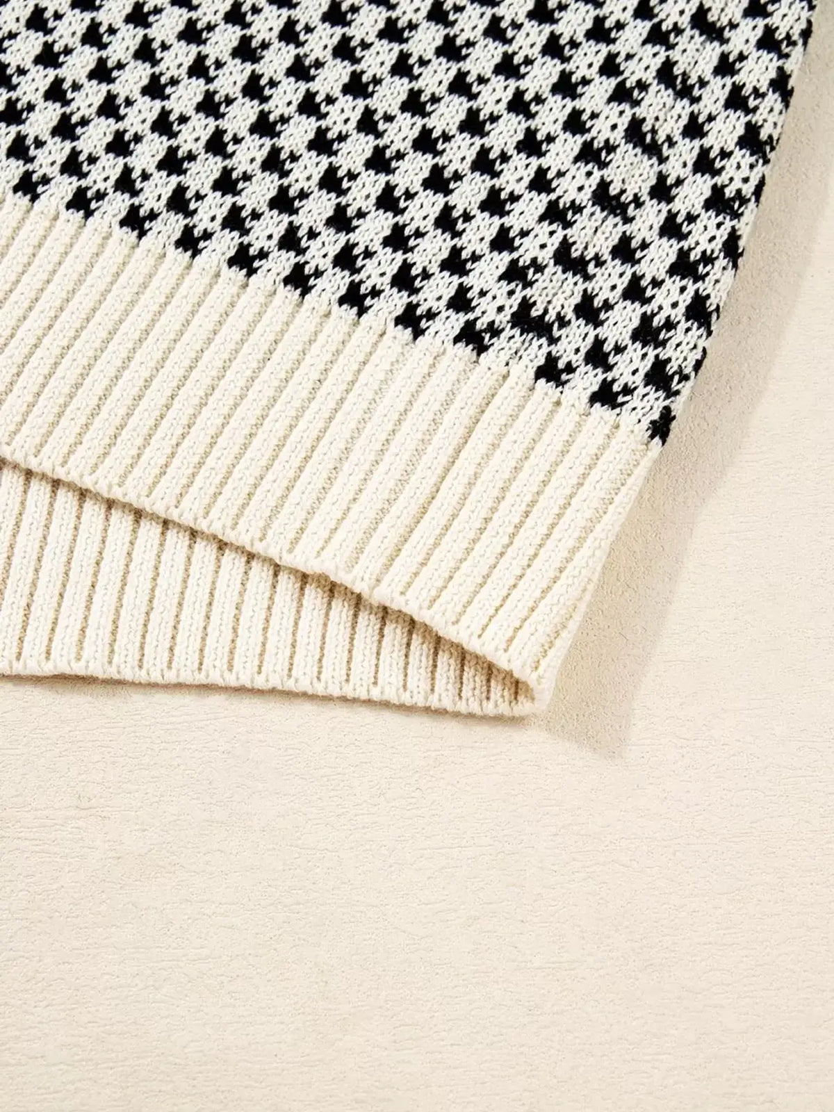 Women's contrast color lantern sleeve sweater