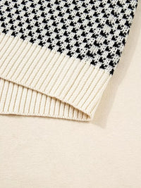 Women's contrast color lantern sleeve sweater