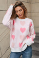 Angel Wings Heart Round Neck Long Sleeve Sweater Trandify Deal