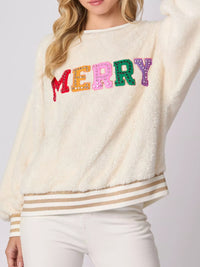 Rhinestone Christmas Sweatshirt - Iced Out Holiday Pullover