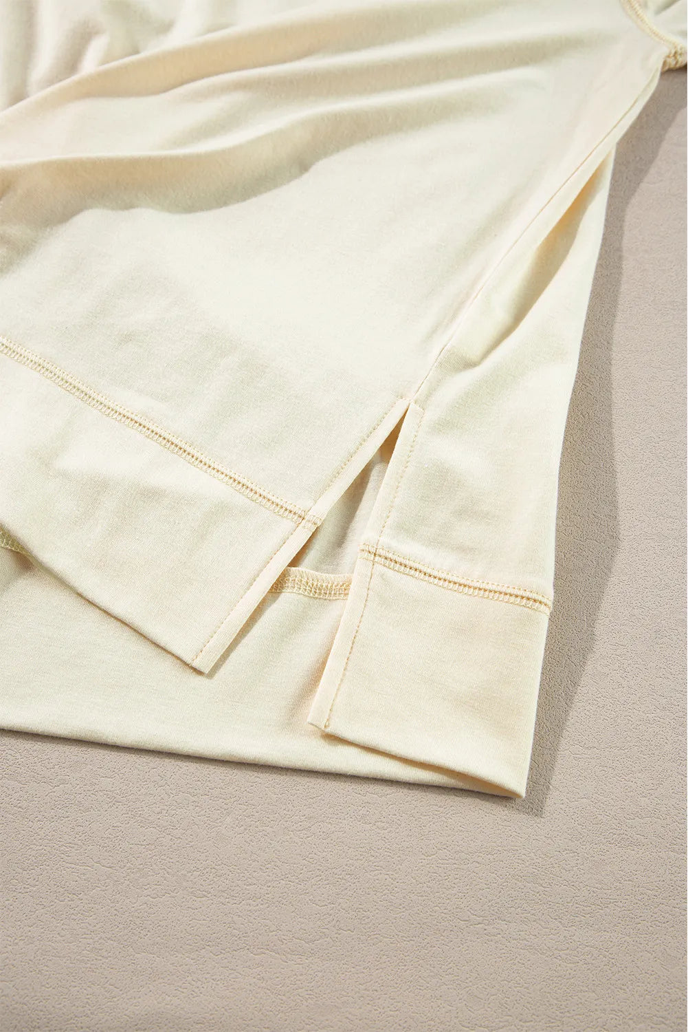 Slit Notched Long Sleeve Blouse Trandify Deal