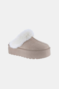 Weeboo Thick Bottom Fur Trim Snow Slippers Trandify Deal