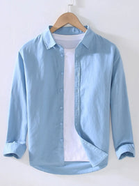 Breathable cotton men’s shirt for work or weekend – wrinkle-resistant fabric