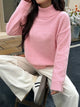 Women's Ribbed Turtleneck Sweater Long Sleeve Top for Fall Winter Fashion