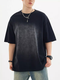 Men's oversized cotton t-shirt in Black - relaxed fit basic tee