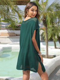 Slit Openwork V-Neck Cover-Up Trandify deal