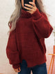 Women's Ribbed Turtleneck Sweater - Cozy Long Sleeve Top