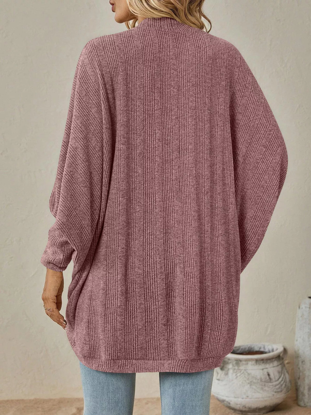 Oversized Open Front Cardigan for Women - Cozy Knit