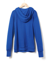 Drawstring Letter Graphic Long Sleeve Hoodie Trandify Deal