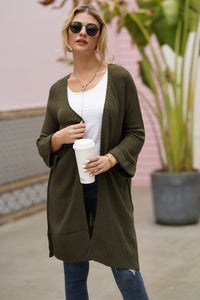 Open Front Long Sleeve Cardigan Trandify Deal