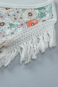 Fringe Printed V-Neck Top Trandify deal