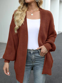Oversized Chunky Knit Cardigan - Cable Knit Open Front Sweater
