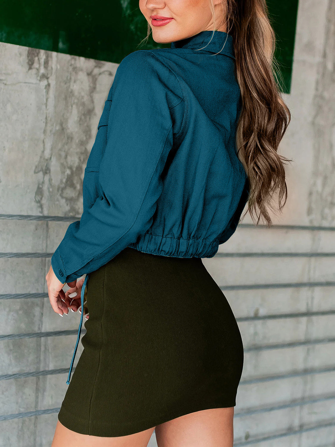 Button Up Long Sleeve Jacket Trandify Deal