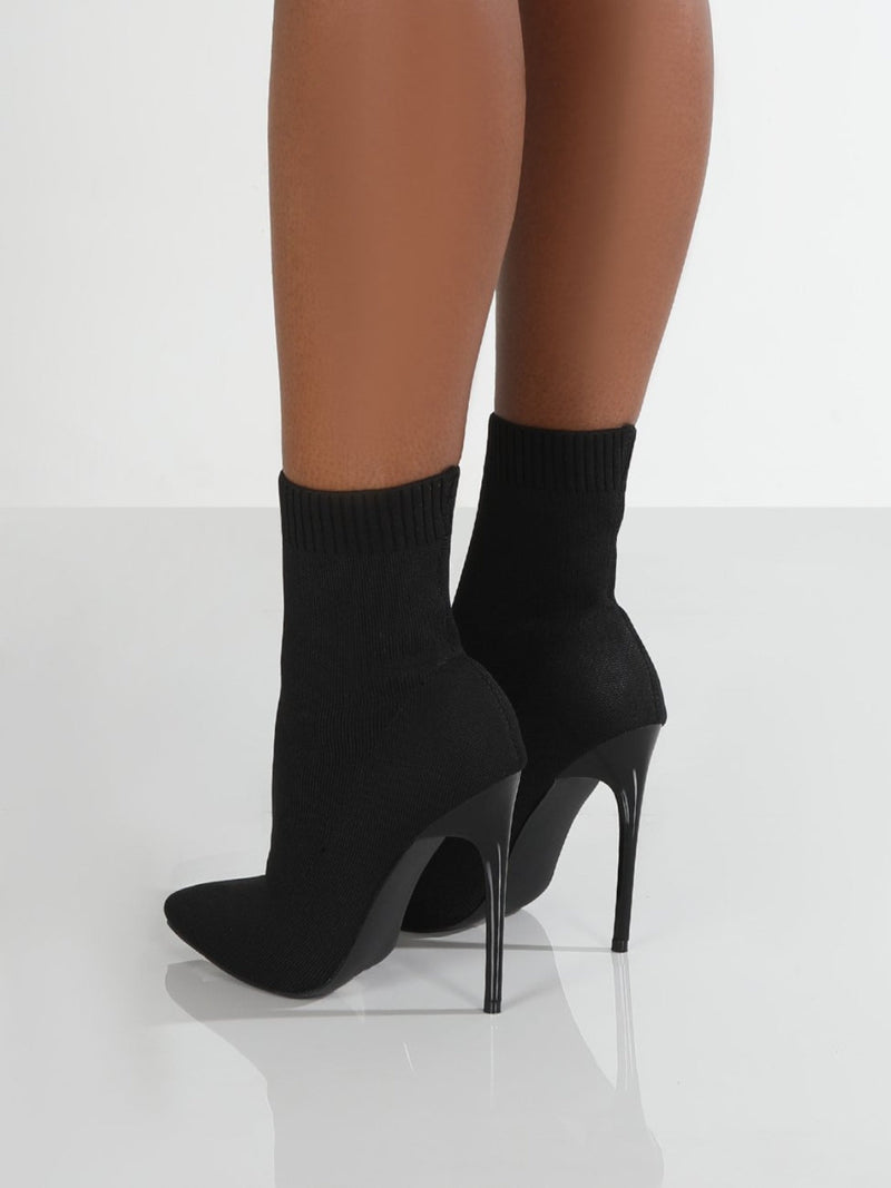 Mesh Point Toe Stiletto Boots Trandify Deal
