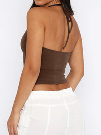 Lace Detail Halter Neck Cami Trandify deal