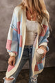 Color Block Open Front Long Sleeve Cardigan Trandify Deal