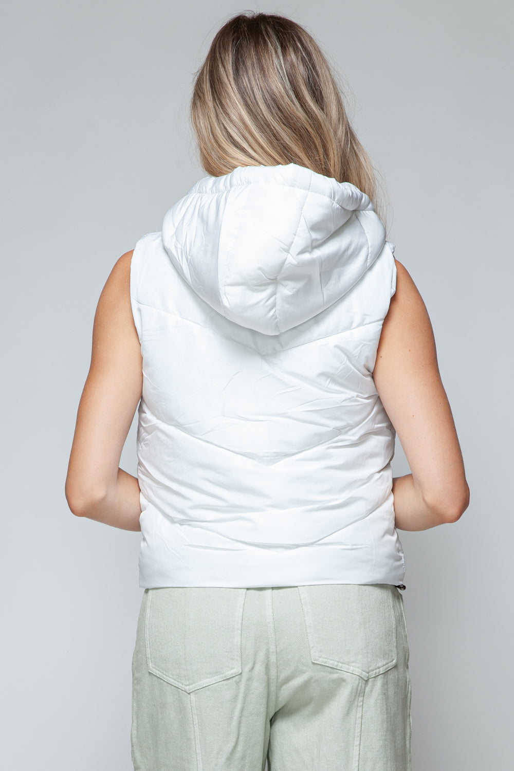 Snobbish Zip Up Quilted Hooded Vest Trandify Deal