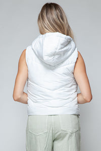 Snobbish Zip Up Quilted Hooded Vest Trandify Deal