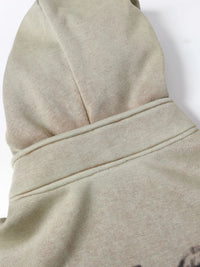 Men’s Distressed Zip-Up Hoodie – Soft Washed Cotton Streetwear Pullover