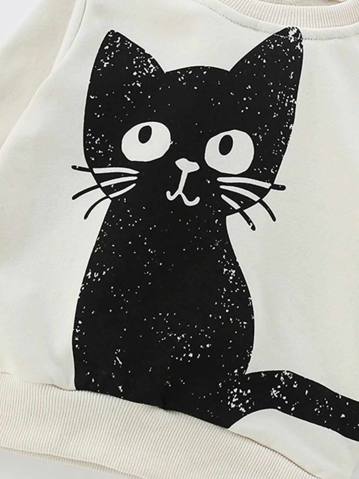 Kids Cat Sweatshirt - Cute Crewneck Pullover