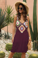 Geometric V-Neck Spaghetti Strap Cover Up Dress Trandify deal