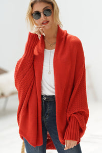 Open Front Batwing Sleeve Cardigan Trandify Deal
