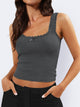 Lace Detail Square Neck Tank Trandify deal