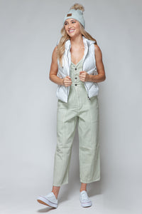 Snobbish Zip Up Quilted Hooded Vest Trandify Deal