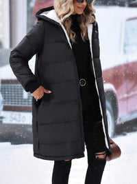 Plus Size Zip Up Hooded Winter Coat Trandify deal
