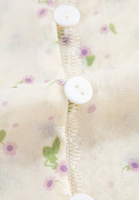 Frill Lace Detail Printed Tie Neck Long Sleeve Blouse Trandify Deal