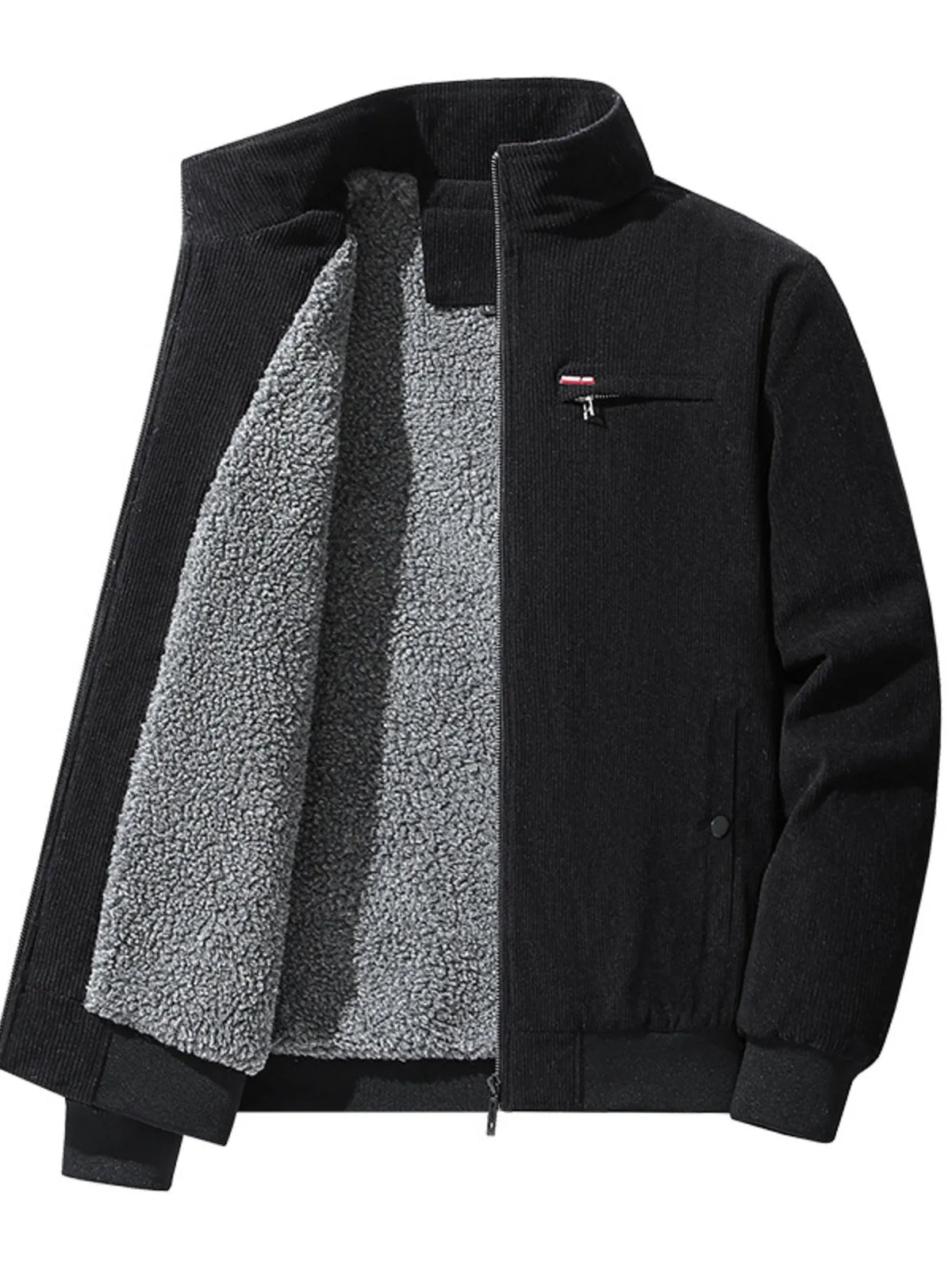 Plus Size Sherpa Jacket for Men | Corduroy Bomber