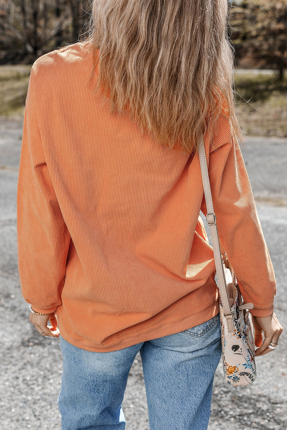 Sequin Pumpkin Round Neck Long Sleeve Sweatshirt Trandify Deal