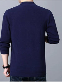 Men’s Plus Size Long Sleeve Cardigan with Pockets – Cozy & Stylish