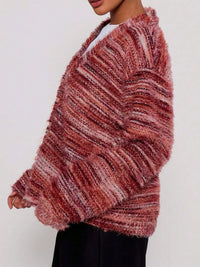 Chunky Knit V-Neck Button Cardigan | Oversized Comfort