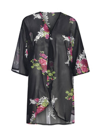 Open Front Half Sleeve Cover-Up Trandify deal