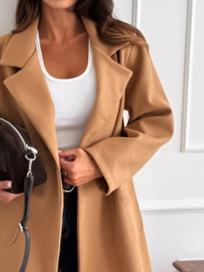 Women's Thick Long Trench Coat with Pockets | Trandifydeal