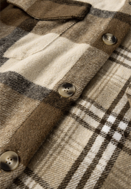 Plaid Button Up Flap Pocket Shacket Trandify Deal