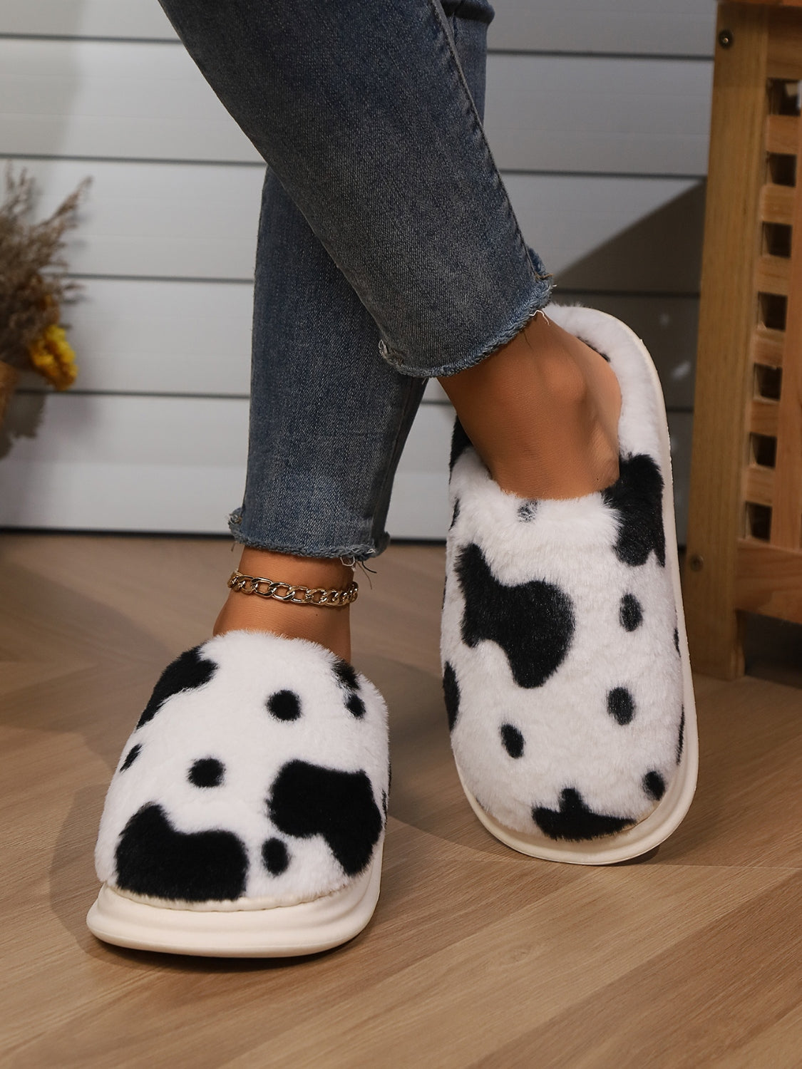 Animal Print Faux Fur Slippers Trandify Deal
