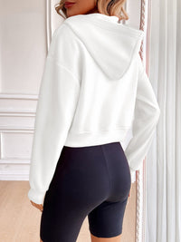 Ivy Lane Zip Up Dropped Shoulder Hooded Jacket Trandify Deal