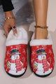 Snowman Round Toe Faux Fur Slippers Trandify Deal