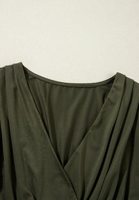 Ruched Surplice Long Sleeve Bodysuit Trandify Deal