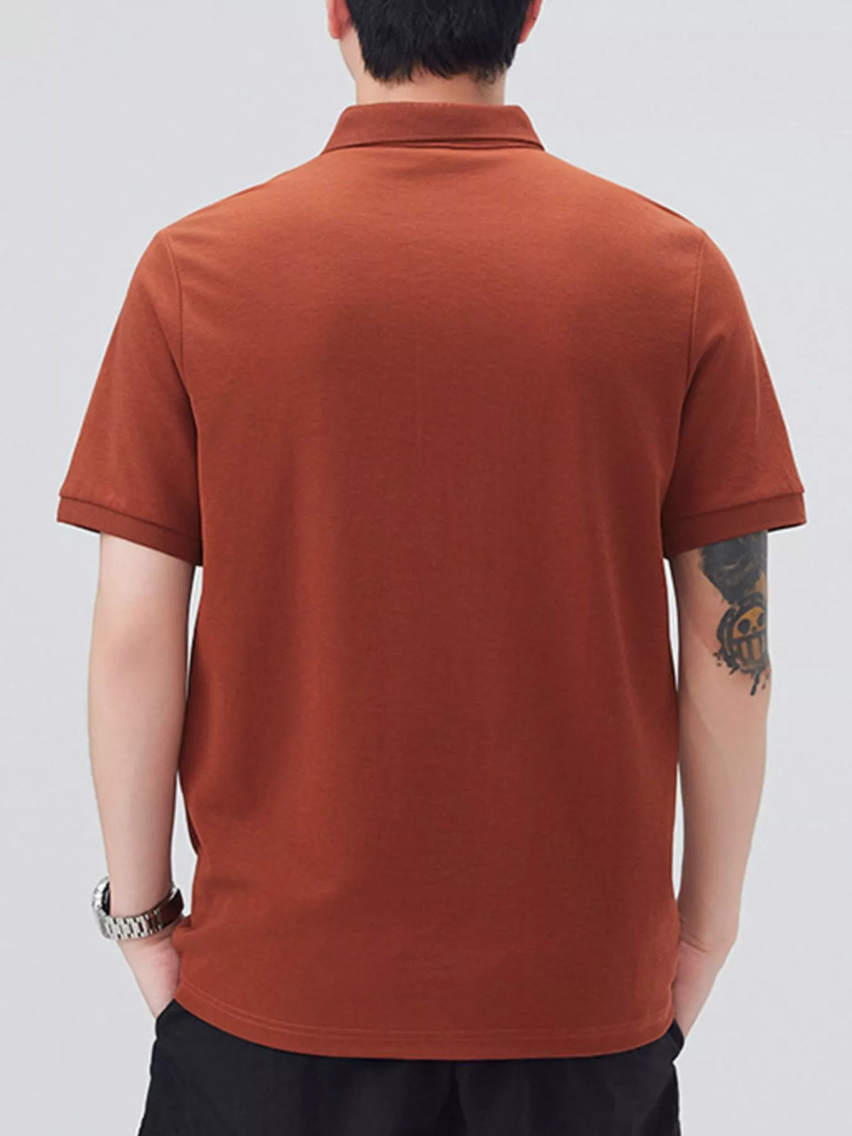 Men's Plus Size Button Detail Short Sleeve Polo