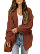 Oversized Chunky Knit Cardigan - Cable Knit Open Front Sweater