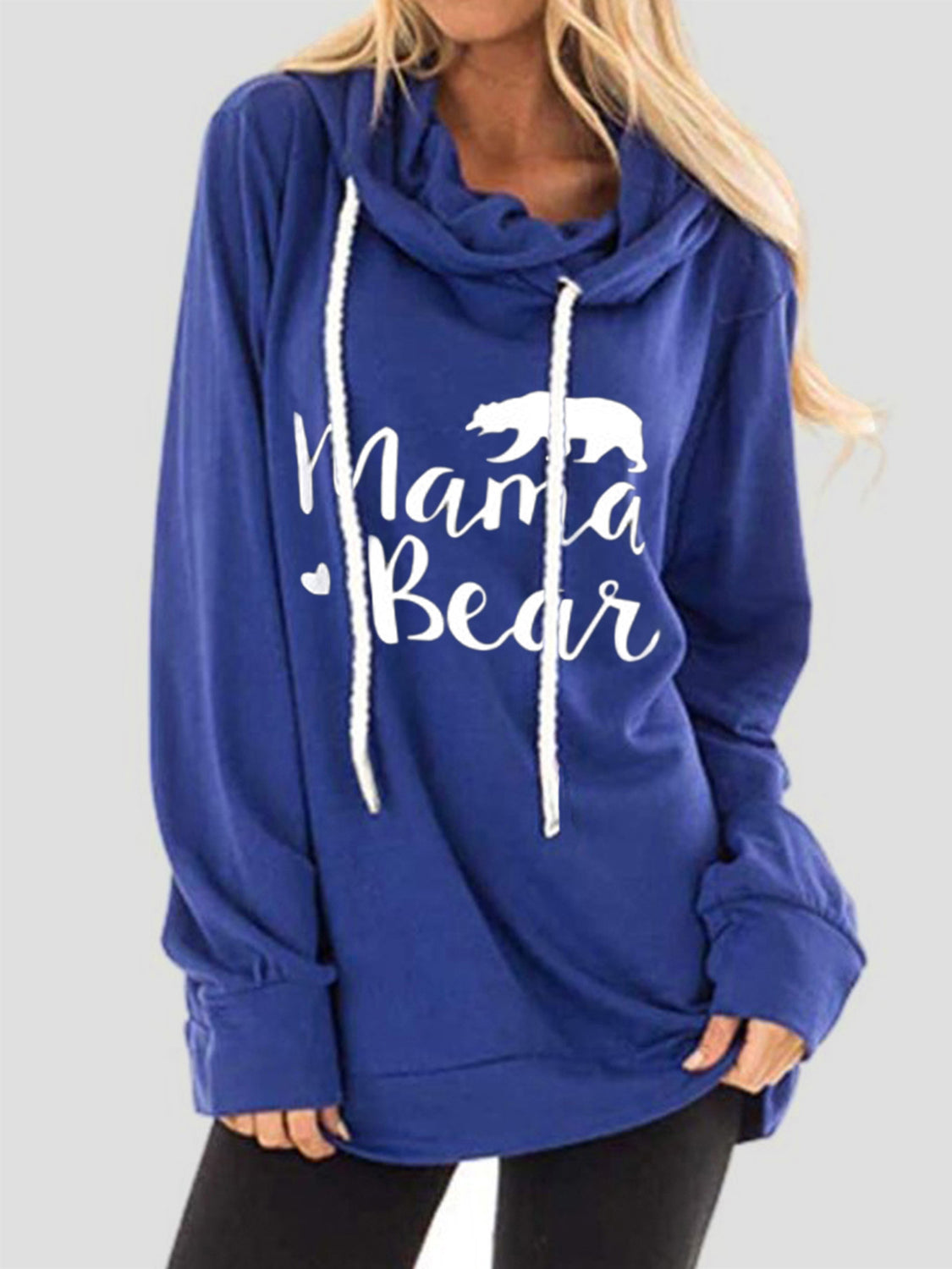 Drawstring Letter Graphic Long Sleeve Hoodie Trandify Deal